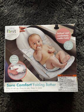 Brand New The First Years Sure Comfort Folding Bather Baby Bath Seat Birth-15lbs